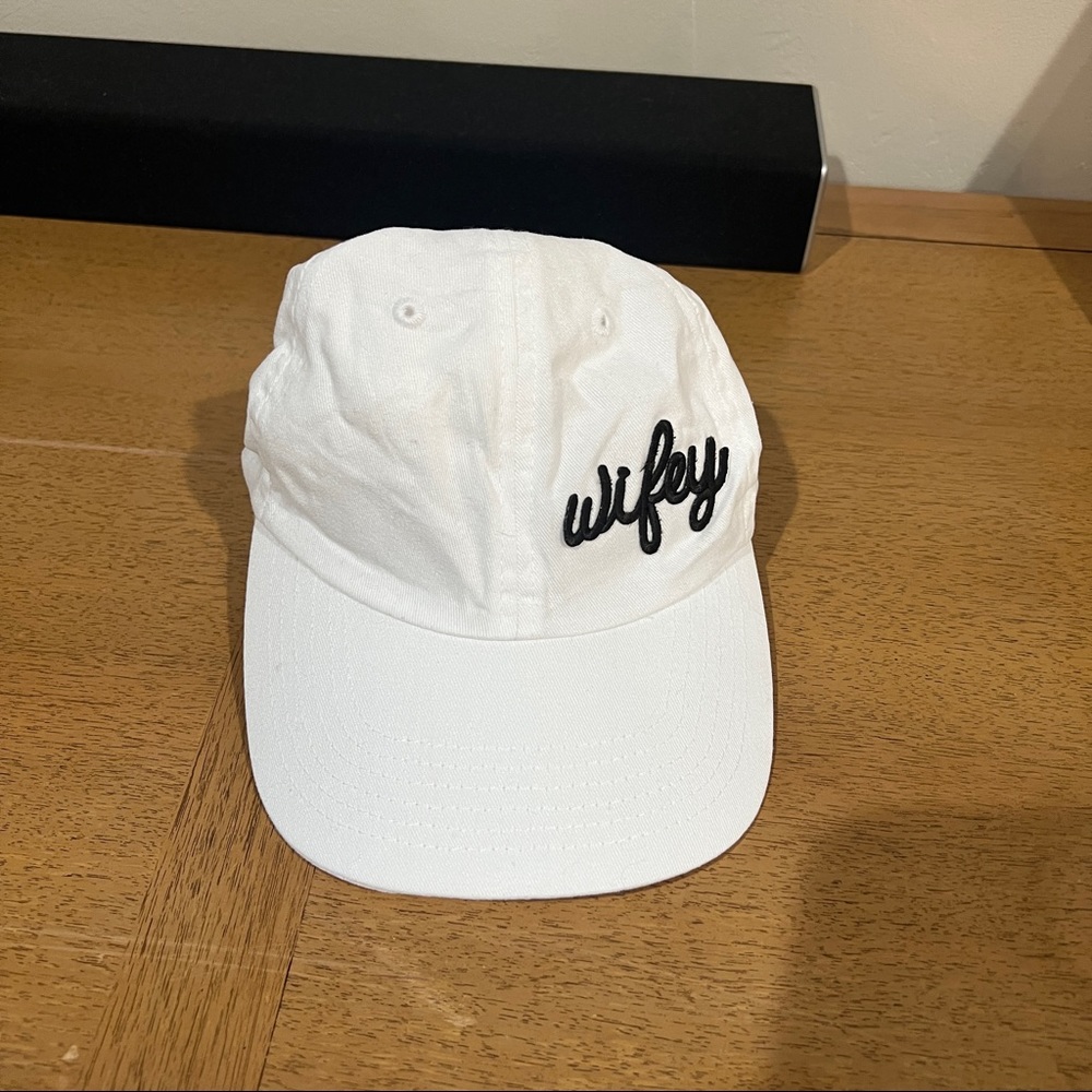 Bridal wifey white baseball hat